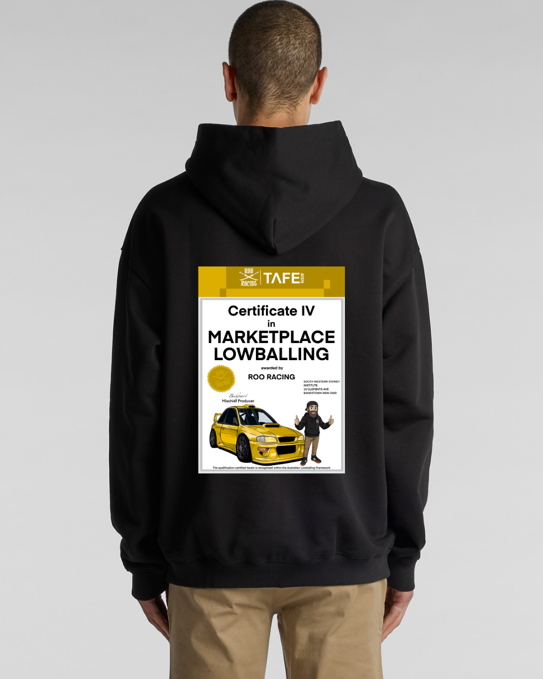 Roo Racing Certificate IV Hoodie SML - 5XL