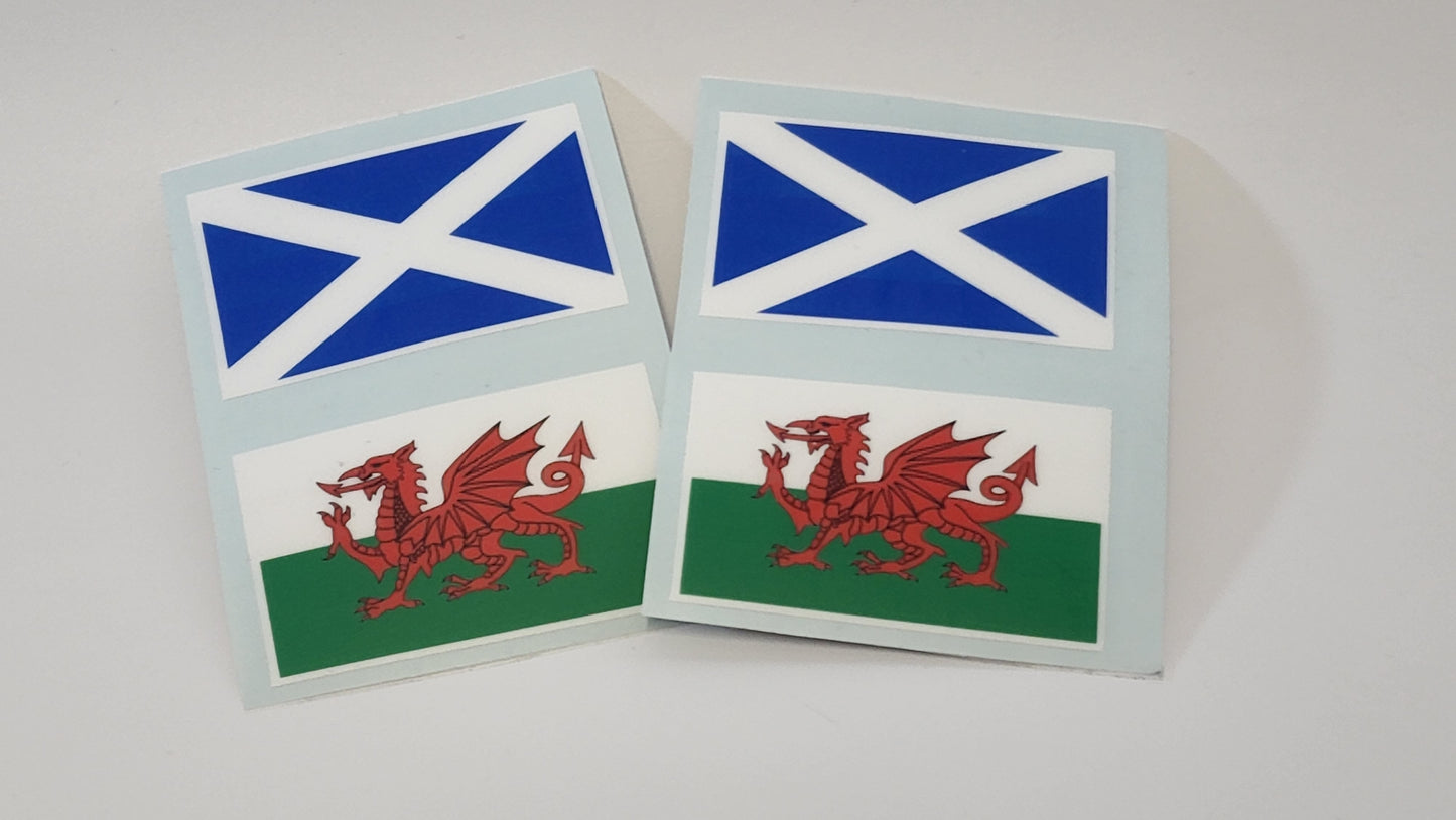 Colin McRae and Derek Ringer Driver Flags - 2 Pair