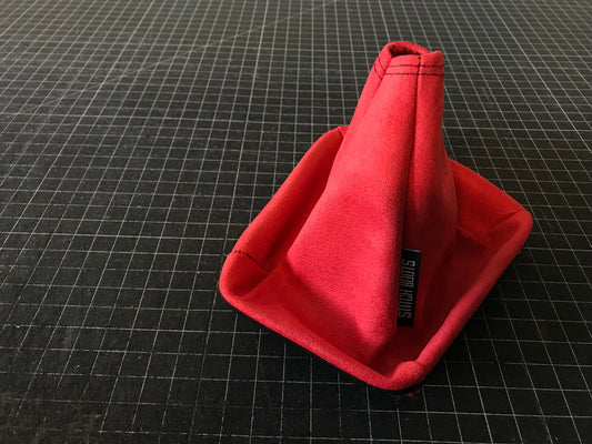 Red Suede Gear Shifter Boot - Fits Subaru