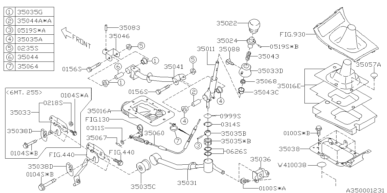 genuine-subaru-gear-selector-knuckle-bush-35035ag030-pair