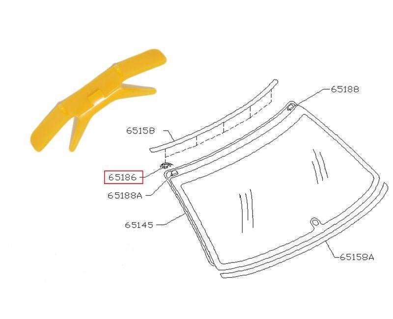 Subaru Impreza 92-00 Sedan2 Door Rear Screen Upper Trim Clip 65025AA030