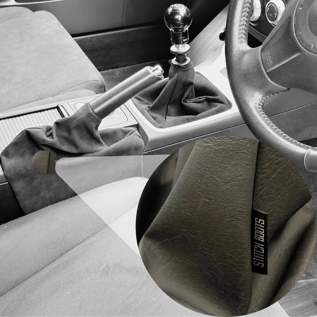 Black Leather Handbrake Boot For Subaru