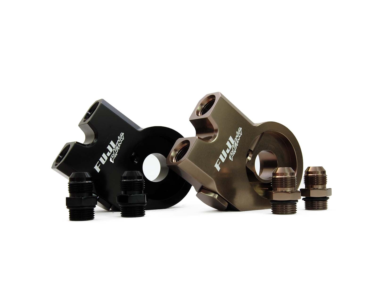 Thermostatic Oil Cooler Adaptor Gold Suits EJ & FA Subaru Engines