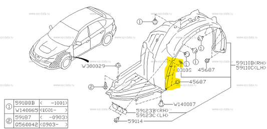 Wheel Arch OEM Clip Kit for Impreza GR/GV Widebody