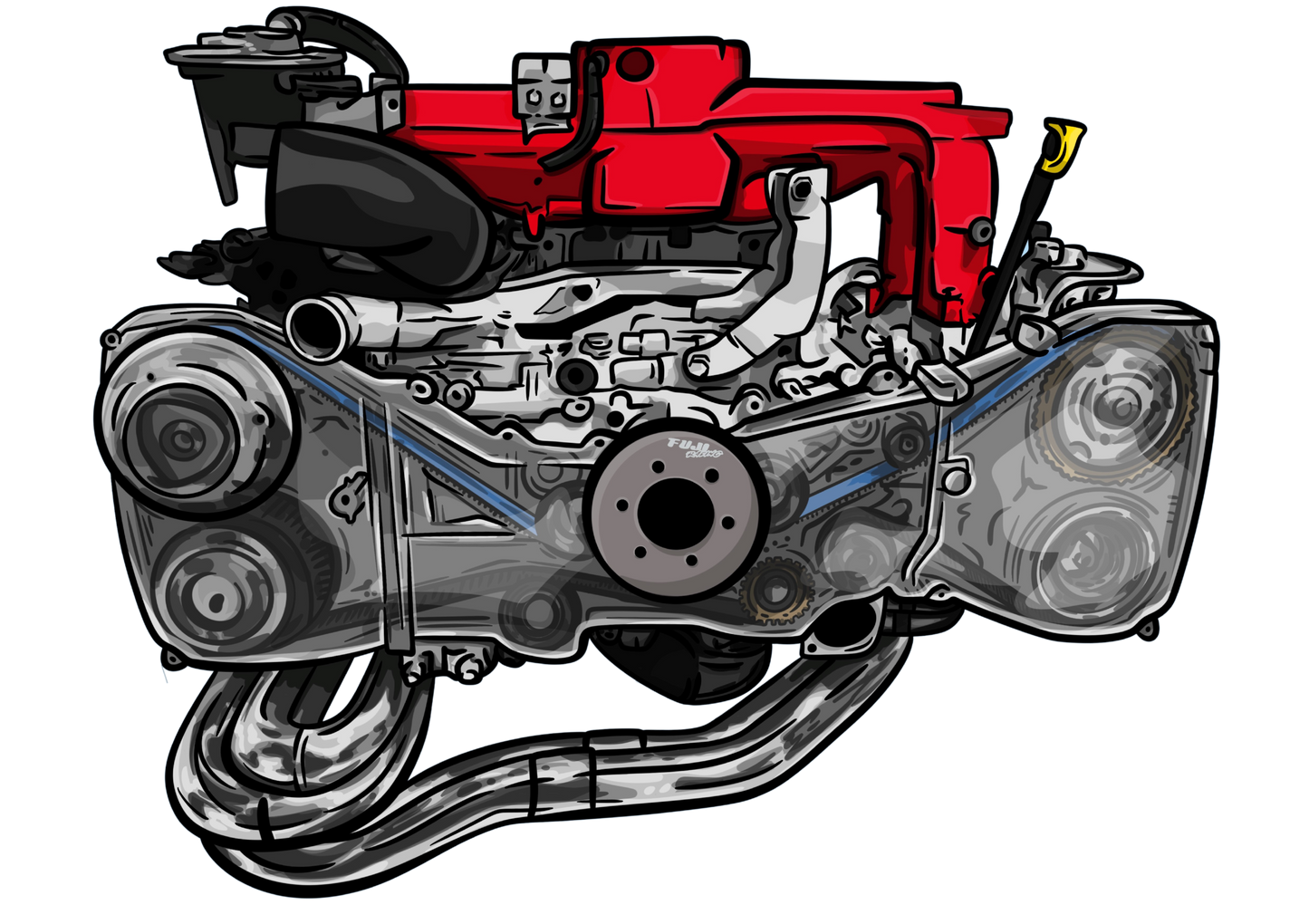 subaru-ej-engine-fridge-magnet