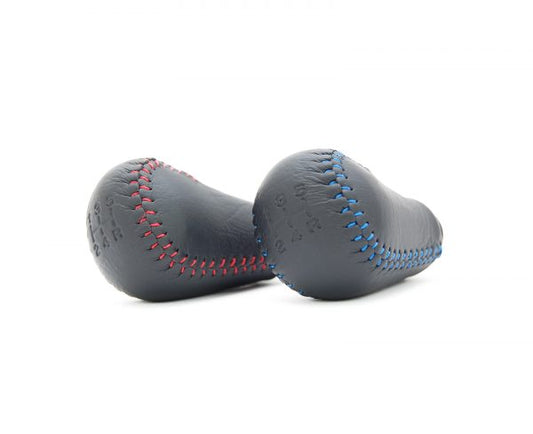 5 Speed Weighted Leather Stitched Shift Knob Red