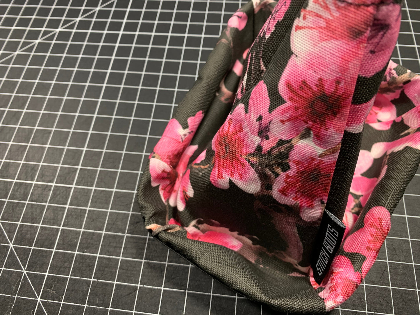 cherry-blossom-on-black-canvas-shift-boot