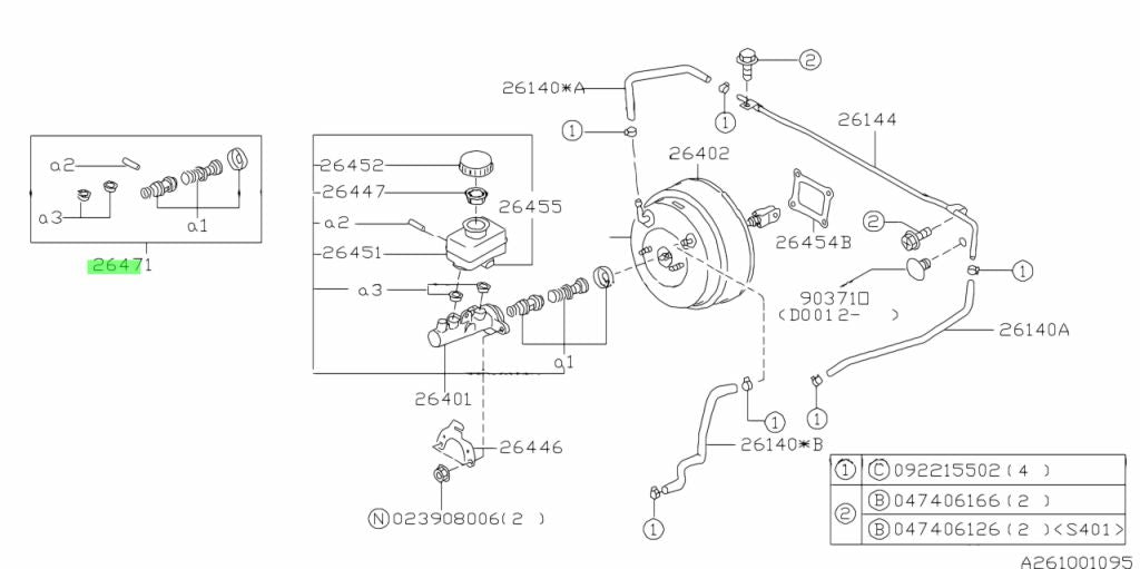 Brake Master Cylinder Repair Kit - Liberty BE / BH