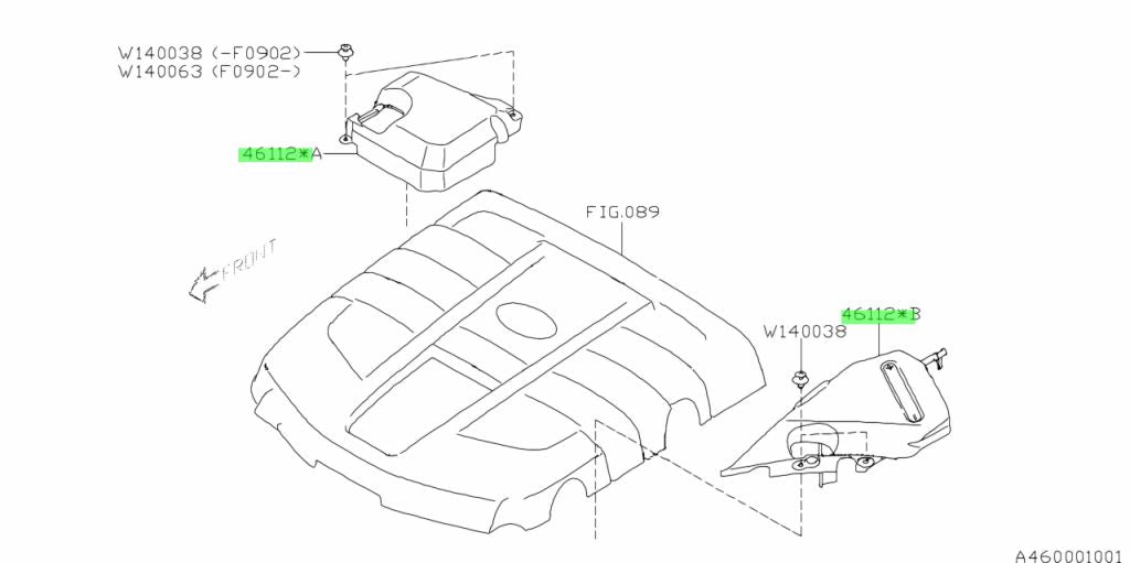 Engine Room Cover (JDM Battery Cover) Genuine Subaru fits WRX 2008 - 2014 STI 2010 - 2021