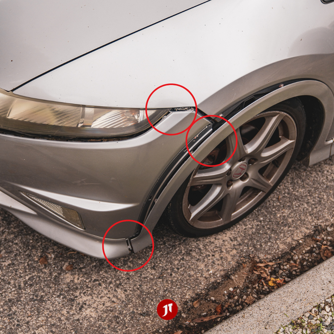 FN2 Civic Front Bumper Repair Plates