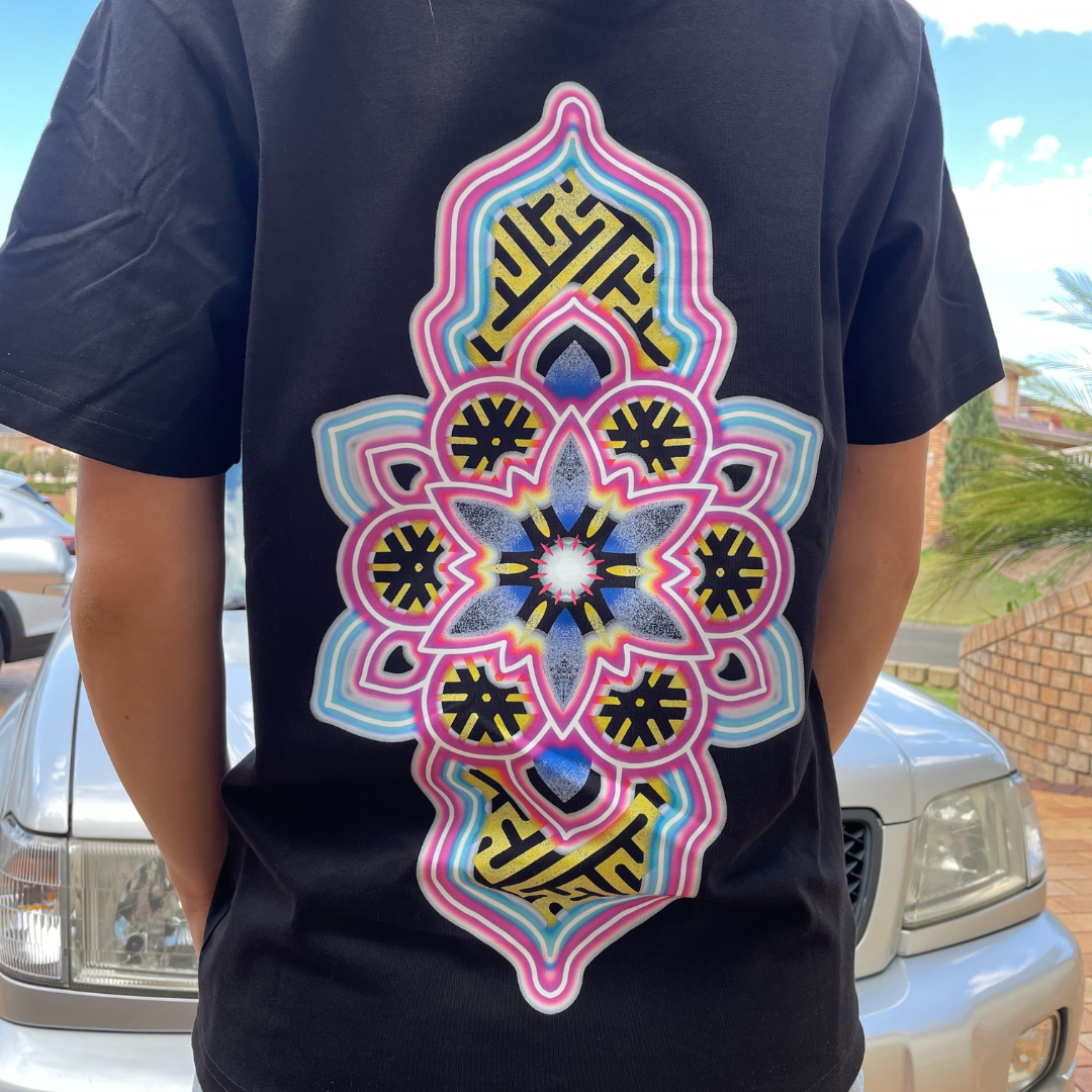 Roo Racing Neon Mandala Summer Edition T Shirt