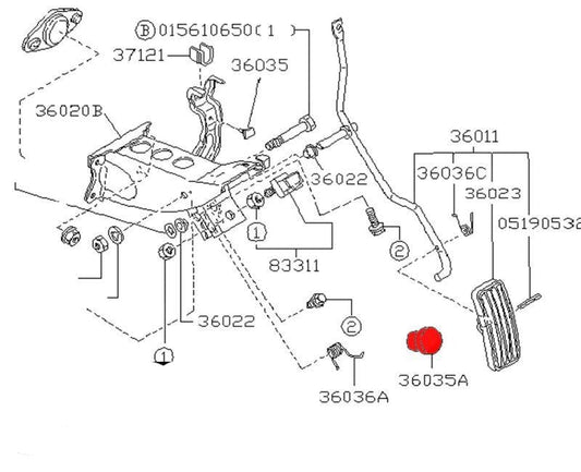 subaru-impreza-92-02-throttle-pedal-rest-stopper-36036aa031