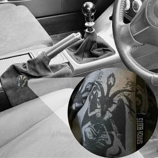 Baphomet on Grey Handbrake Boot For Subaru