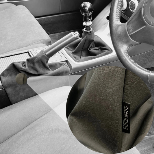 Black Leather Handbrake Boot For Subaru