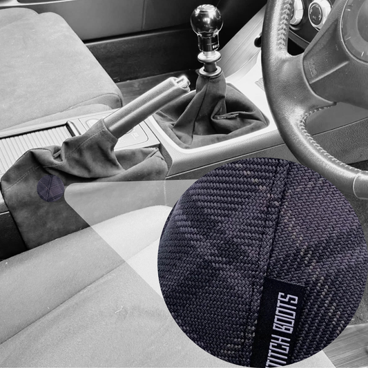 Black Uberkaro Plaid Handbrake Boot For Subaru