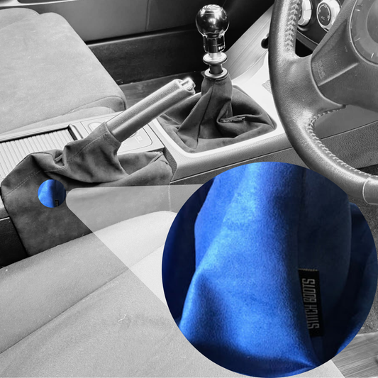 Subaru Blue Suede Handbrake Boot For Subaru