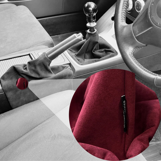 Premium Alcantara Burgundy Suede Handbrake Boot For Subaru