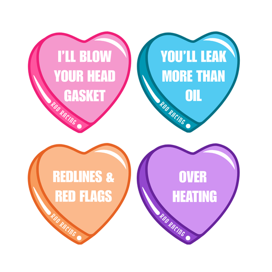 Roo Racing Candy Heart Stickers