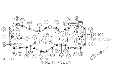 Genuine Subaru Timing Chain Case Bolt Kit - FA20DIT