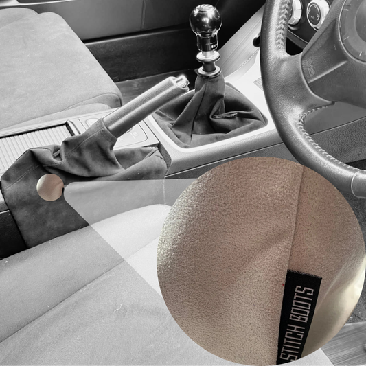 Frost White Suede Handbrake Boot For Subaru