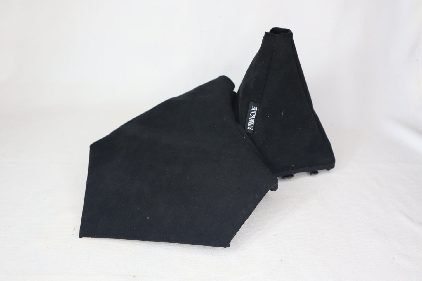 PRE-FITTED Stitch Boots Alcantara Shifter & Handbrake Boot Set – Suits WRX 2008–2014 (USED PARTS)