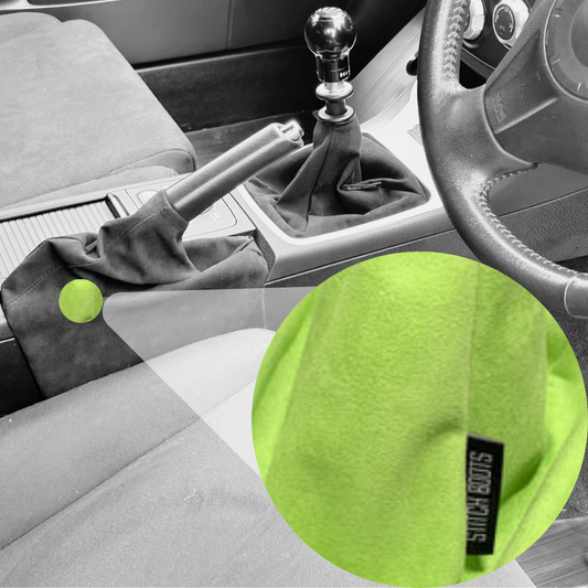 Lime Suede Handbrake Boot For Subaru
