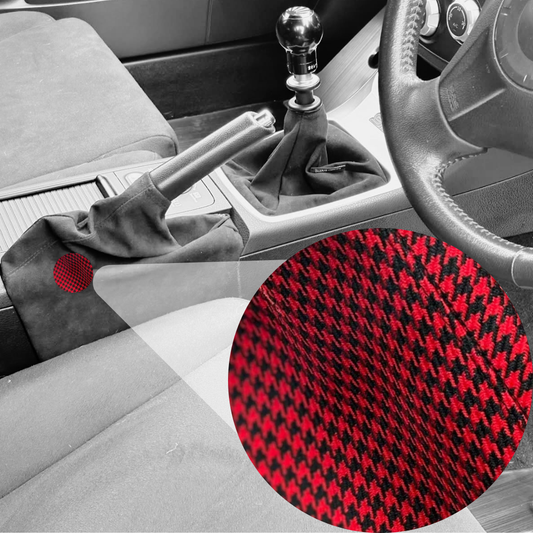 Black & Red Houndstooth Handbrake Boot For Subaru