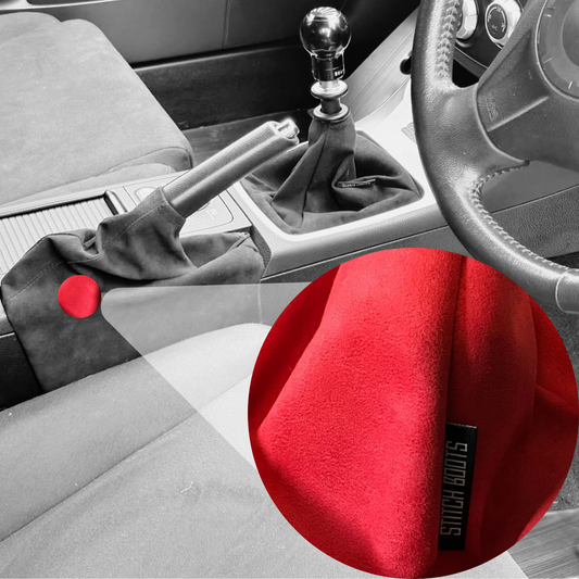 Red Suede Handbrake Boot For Subaru