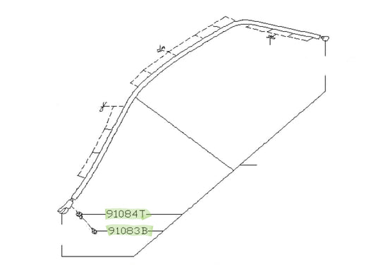 subaru-impreza-gc8-gf8-front-mold-end-cap-grommet-and-screw
