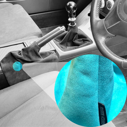 Turquoise Suede Handbrake Boot For Subaru
