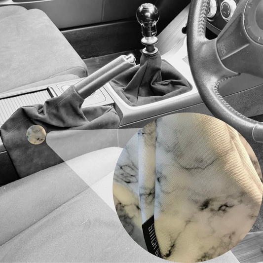 White Marble Handbrake Boot For Subaru