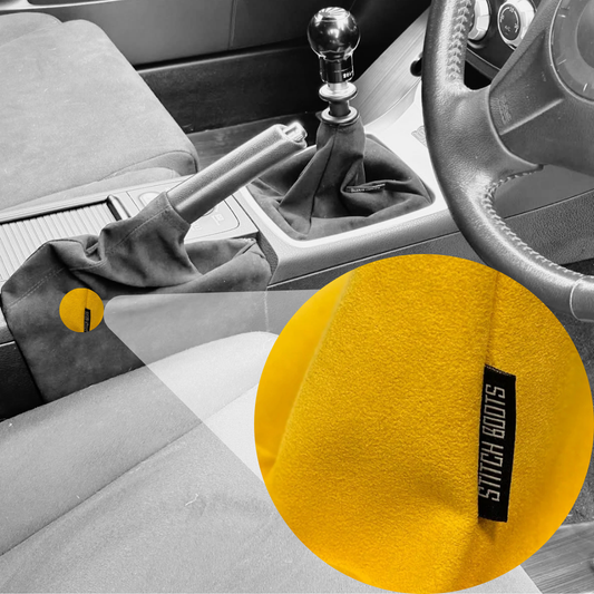 Yellow Suede Handbrake Boot For Subaru