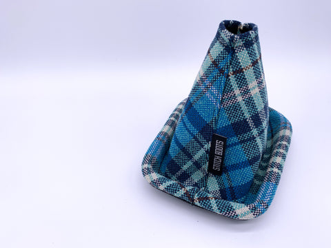 Karo Madras Blue Plaid Gear Shifter Boot - Fits Subaru