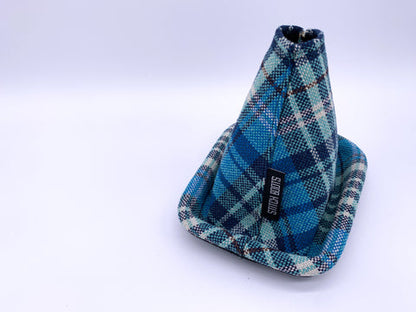 Karo Madras Blue Plaid Gear Shifter Boot - Fits Subaru